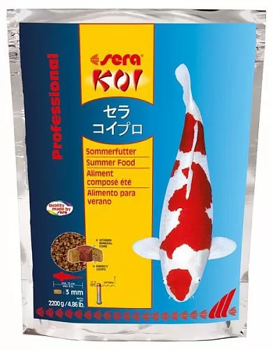 Sera KOI Professional Summer летний корм для кои и других прудовых рыб, 2,2 кг