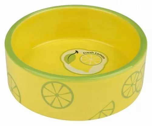 Миска TRIXIE Fresh Fruits, керамика, 0,8 л, D 16 см, желтая