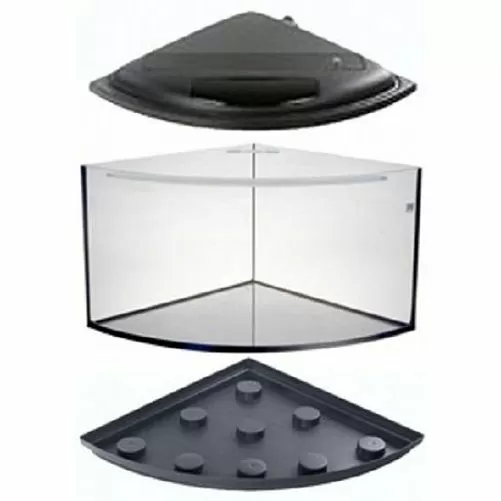 Aquael Corner 87 аквариум угловой, черный, 320 л