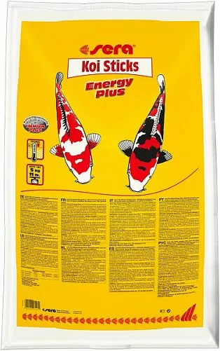 Корм SERA Koi Sticks Energy Plus для кои и прудовых рыб, палочки, 40 л, 5 кг