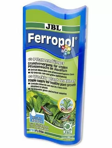 Базовое удобрение JBL ProFlora Ferropol растений в пресном аквариуме, 250 мл на 1000 л Базовое удобрение JBL ProFlora Ferropol растений в пресном аквариуме, 250 мл на 1000 л
