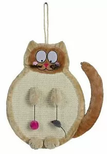 Когтеточка TRIXIE «Кошка», с игрушками, 36×50 см, бежевый