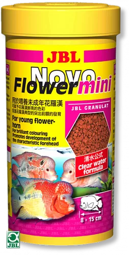 JBL NovoFlower mini корм для цихлид Флауер Хорн мелкого и среднего размера, гранулы 250 мл JBL NovoFlower mini корм для цихлид Флауер Хорн мелкого и среднего размера, гранулы 250 мл
