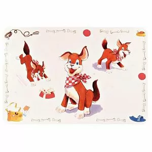 Коврик TRIXIE «Собака» под миску, пластик, 56×38 см