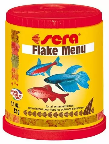 Sera FLAKE MENU основной корм для всех видов, хлопья 150 мл Sera FLAKE MENU основной корм для всех видов, хлопья 150 мл