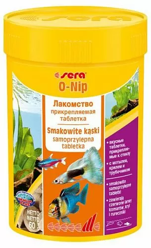 Sera O-NIP деликатес для рыб, прикрепляемые к стеклу таблетки, 100 шт. Sera O-NIP деликатес для рыб, прикрепляемые к стеклу таблетки, 100 шт.
