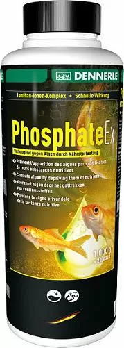 Средство Dennerle Phosphate Ex для нейтрализации фосфатов в садовом пруду на 20000 л, 1 кг