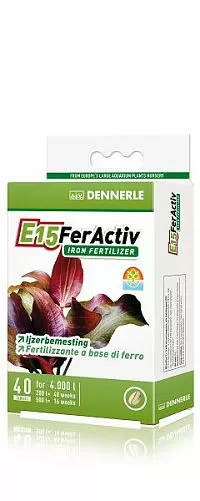 Добавка железа Dennerle E15 FerActiv профессиональная высококонцентрированная, 40 табл. Добавка железа Dennerle E15 FerActiv профессиональная высококонцентрированная, 40 табл.