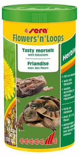 Sera FLOWERS'n'LOOPS rорм для рептилий, 1 л