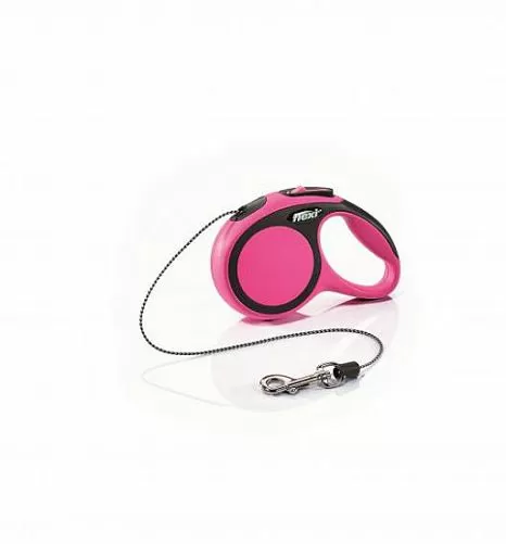 Рулетка FLEXI "NEW COMFORT" XS трос, 3 м 8 кг, розовый