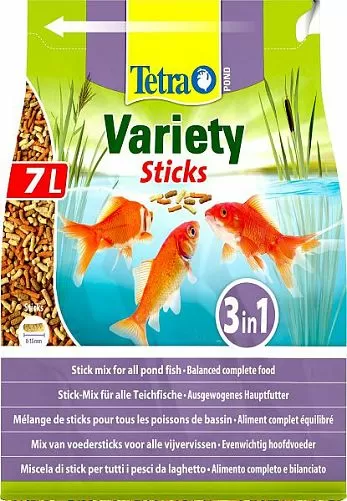 Корм Tetra Pond Variety Sticks для прудовых рыб, смесь палочки, 7 л