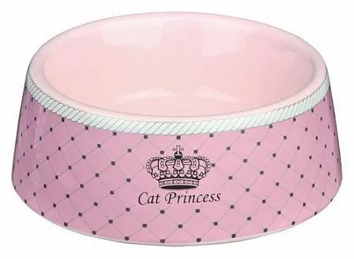 Миска TRIXIE Princess для кошек, керамика, 0,18 л, D 12 см, розовый