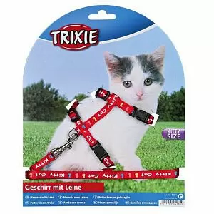 Шлейка TRIXIE для котят, нейлон с рисунком