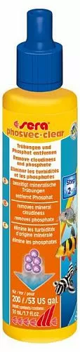 Sera PHOSVEC-CLEAR кондиционер для удаления фосфатов в аквариумной воде, 50 мл Sera PHOSVEC-CLEAR кондиционер для удаления фосфатов в аквариумной воде, 50 мл