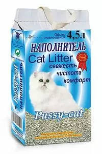 Наполнитель Пусси-кет Цеолитовый (Голубой) для кошачьего туалета, 4,5 л