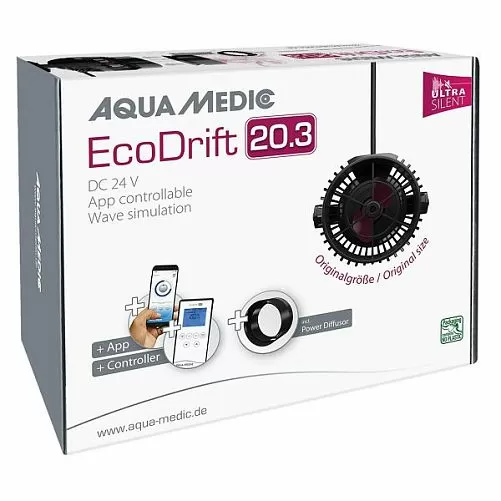 Помпа перемешивающая Aqua Medic ECODrift 20.3, 4000-20000 л/ч, 20-60 Вт, с контроллером и магнитным держателем