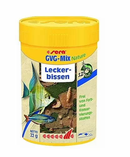 Корм Sera GVG-Mix Nature для аквариумных рыб, хлопья 100 мл (22 г)