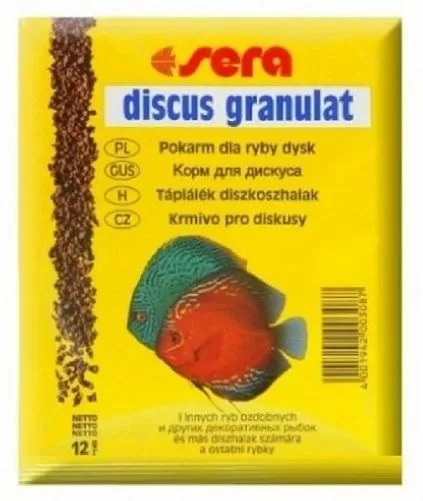 Sera DISCUS GRANULAT основной корм для дискусов, пакетик, гранулы 12 г