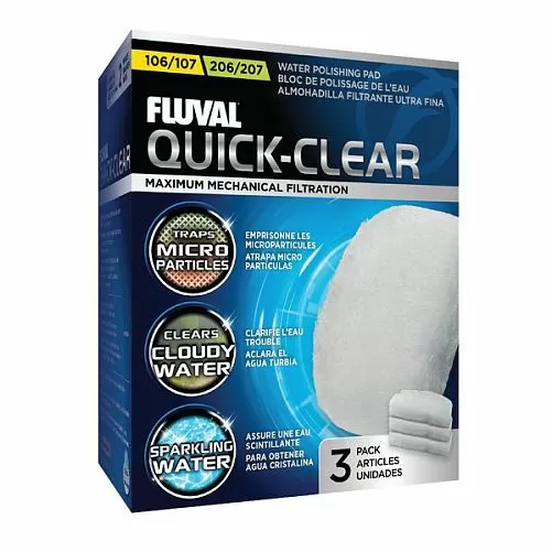 Губка механической очистки для фильтров Fluval 106/206/107/207, синтепон, 3 шт.