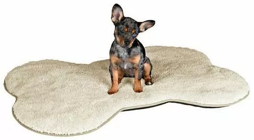 Подстилка TRIXIE в форме косточки, 95х68 см, плюш, флис, бежевый