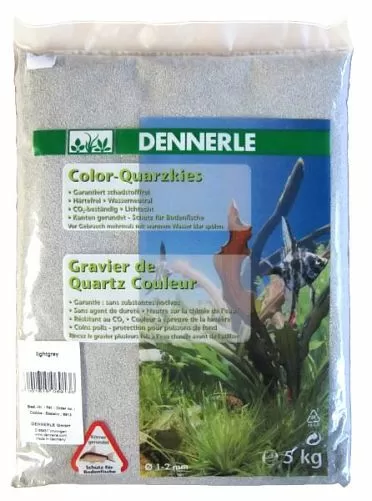 Color Quartz Gravel Dennerle грунт для аквариума светло-серый, 1-2 мм
