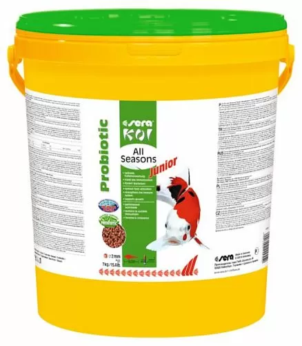 Корм SERA Koi Junior All Seasons Probiotic для кои и прудовых рыб, 7 кг