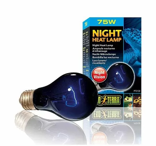 Лампа лунного света Exo Terra Night Heat Lamp для рептилий, 75 Вт