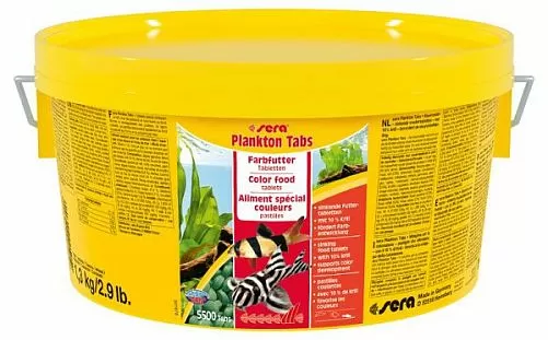 Sera PLANKTON TABS корм для яркой окраски придонных рыб, таблетки 5500 шт., 2 л Sera PLANKTON TABS корм для яркой окраски придонных рыб, таблетки 5500 шт., 2 л