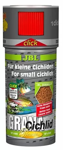 JBL GranaDiscus CLICK основной корм премиум-класса для дискусов, банка с дозатором, гранулы 250 мл
