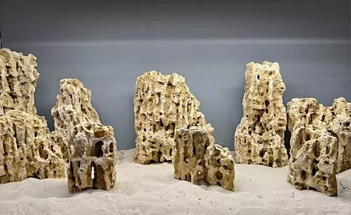 Камень песчаник пещеристый желтый, кг