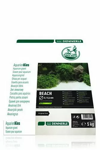Dennerle Nature Gravel PlantaHunter Beach натуральный песок для аквариума, фракция 0,1-0,6 мм, 5 кг