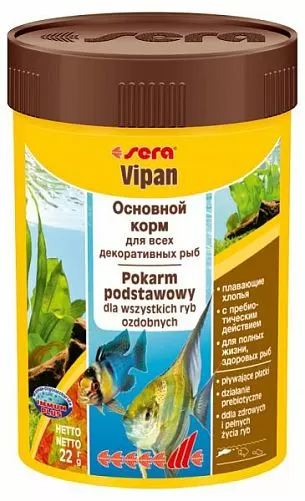 Sera VIPAN основной корм для всех видов рыб, хлопья 100 мл Sera VIPAN основной корм для всех видов рыб, хлопья 100 мл