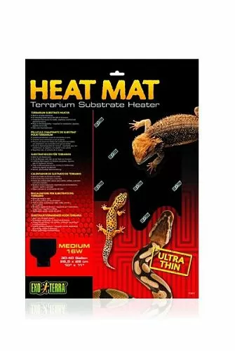 Коврик с обогревом Exo Terra Heat Mat для рептилий, 16 Вт, 26.5x28 см Коврик с обогревом Exo Terra Heat Mat для рептилий, 16 Вт, 26.5x28 см