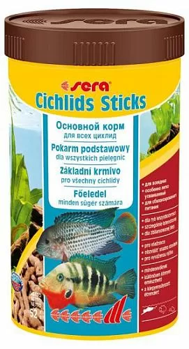 Sera CICHLIDs Sticks jсновной корм для крупных цихлид, 250 мл Sera CICHLIDs Sticks jсновной корм для крупных цихлид, 250 мл