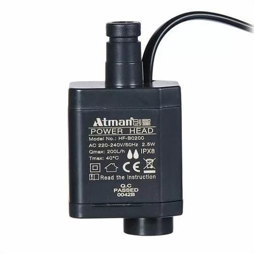 Помпа Atman для аквариумов ZGT-20, ZGT-30, RGT-35, RGT-40, BGT-25, BGT-30, XR-320, 2,5 Вт, 200 л/ч