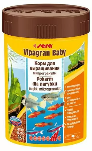Sera Vipagran Baby корм для молоди рыб, мини гранулы 100 мл Sera Vipagran Baby корм для молоди рыб, мини гранулы 100 мл