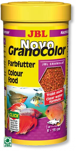 JBL NovoGranoColor Refill основной корм для яркой окраски рыб, гранулы 250 мл