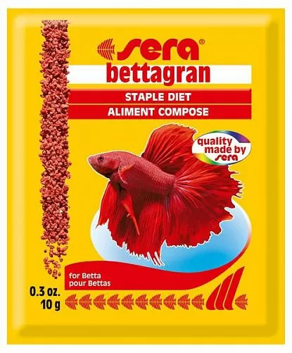 Sera BETTAGRAN корм для яркой окраски рыб-петушков, пакетик, гранулы 10 г