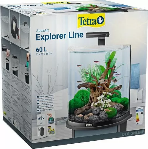 Tetra AquaArt Explorer Line аквариумный комплект, «Полумесяц», 60 л