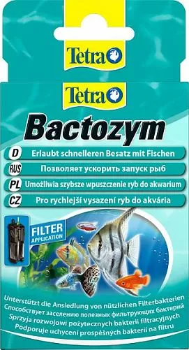 Tetra Bactozym кондиционер для биоактивности в фильтре и аквариуме, 10 капс.