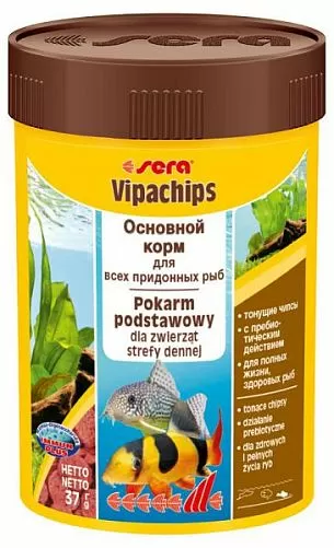 Sera VIPACHIPS основной корм для придонных рыб, чипсы 100 мл Sera VIPACHIPS основной корм для придонных рыб, чипсы 100 мл