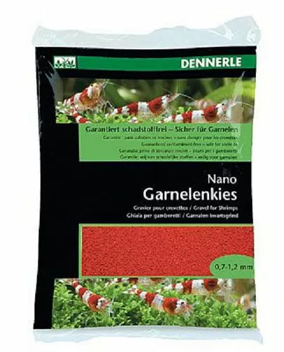Грунт для мини-аквариумов Dennerle Nano Garnelenkies, "Indian red" (красный), 0,7-1,2 мм, 2 кг