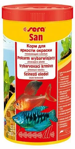 Sera San корм для яркой окраски, хлопья 1 л
