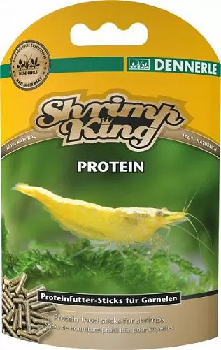 Dennerle Shrimp King Protein белковый корм премиум-класса для креветок, палочки 45 г