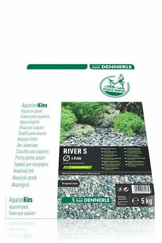 Dennerle Nature Gravel PlantaHunter River S натуральный гравий для аквариума, фракция 4-8 мм, 5 кг