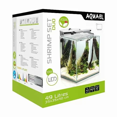 Aквариум Aquael SHRIMP SET DUO LED белый, 49 л, 35х35х40 см Aквариум Aquael SHRIMP SET DUO LED белый, 49 л, 35х35х40 см