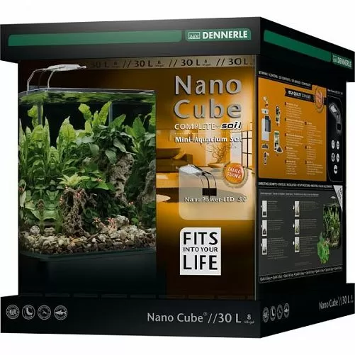 Нано-аквариум Dennerle NanoCube Complete+ SOIL 30 с расширенным комплектом и LED светильником, 30 л Нано-аквариум Dennerle NanoCube Complete+ SOIL 30 с расширенным комплектом и LED светильником, 30 л