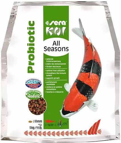 Корм SERA Koi All Seasons Probiotic для кои и прудовых рыб, 5 кг Корм SERA Koi All Seasons Probiotic для кои и прудовых рыб, 5 кг