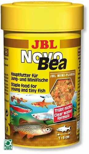 Основной корм JBL NovoBea для гуппи и других маленьких рыб, хлопья 100 мл Основной корм JBL NovoBea для гуппи и других маленьких рыб, хлопья 100 мл