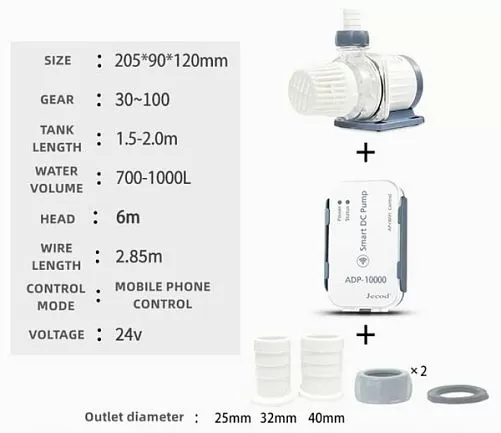 Помпа подъемная Jebao ADP-10000 с wi-fi, 10000 л/ч